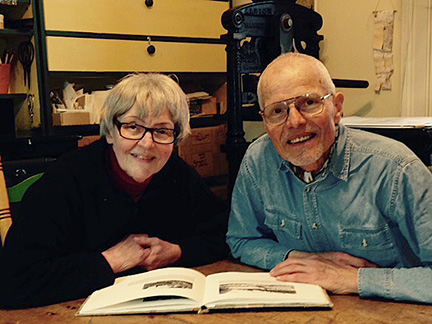 Marianne and Gerard. April 2015. Credit Doug Wilson. From  Read This: Examining a Creative Life Well-Lived in Books By Hand