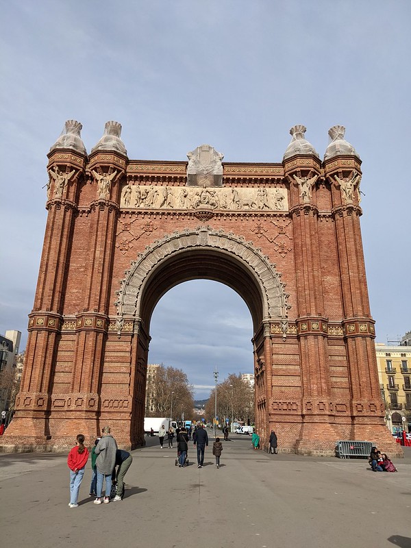 Arc Triomf in Barcelona, built from red bricks