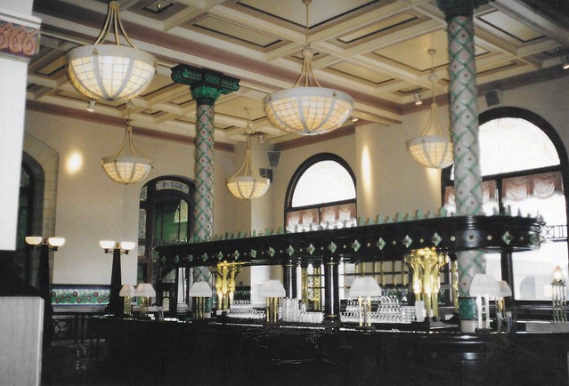 When Standing in the Foyer & Bar of the Grand Hall - Indianapolis - Indiana - Crowne Plaza Indianapolis Hotel Downtown (Union Station) - Pullmans Sleeping Cars  Trains