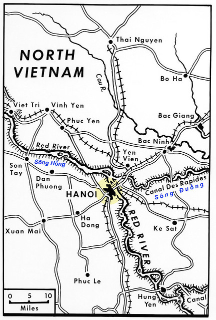 Vietnam War Map 1967 - Hanoi Area