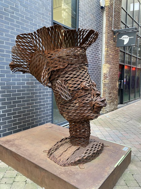 Corten Head sculpture by Sokari Douglas Camp