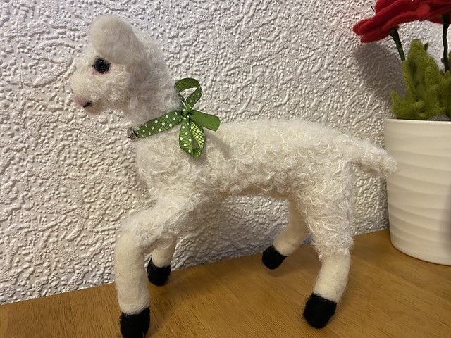 Felted spring lamb