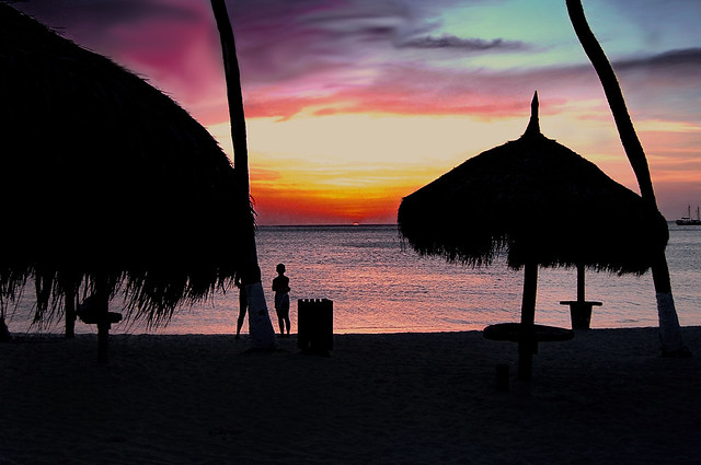 Palm Beach, Aruba at Sunset