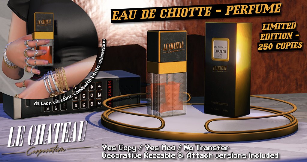 Chateau // Eau de Chiotte, a 1980 Corporate perfume