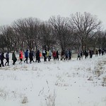 Group Hiking in Winter, Sheyenne National Grassland, North Dakota USDA FS Photo by Cory Enger