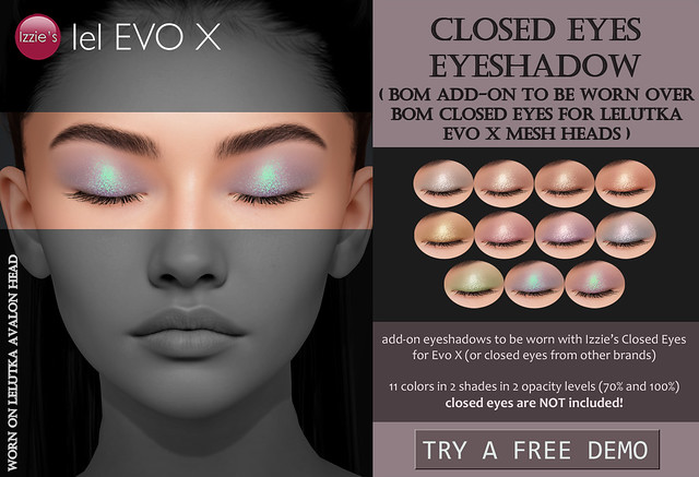 Closed Eyes Eyeshadow Add-On (LeLutka Evo X) for The Fifty