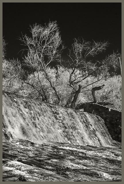Sabino Canyon IR #4 2022; Water Over the Dam