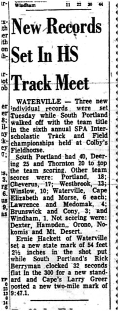 New Records Set in HS Track Meet BDN Feb 23 1972 p 23 (1)