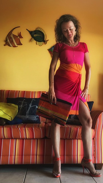 Iwona surrounded by color
