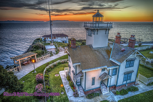 dronephotography drone ptfermin pointfermin lighthouse southerncalifornia california pacificocean sunset colors