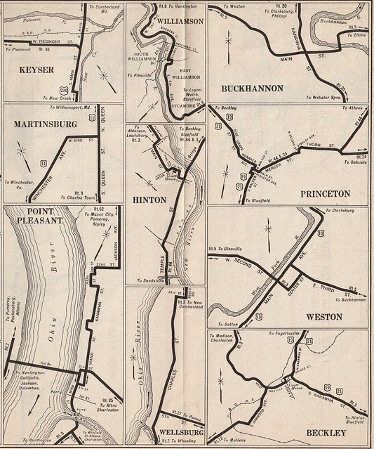 Official State of West Virginia Road Map from 1931
