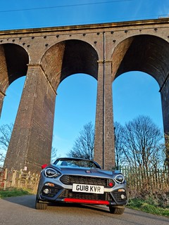 Abarth 124 Spider and Digswell Viaduct