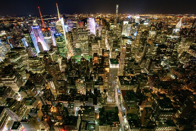 New York sparkling in the night