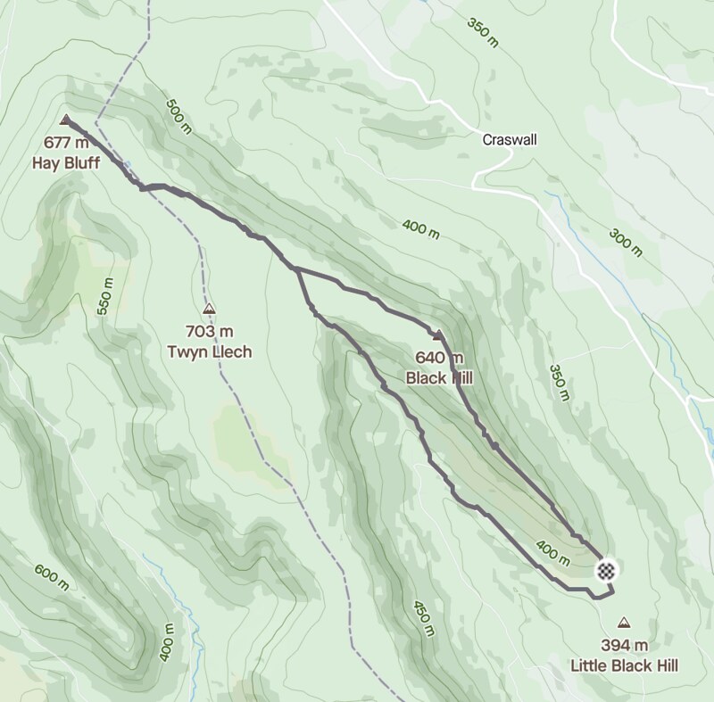 Cat's Back - Hay Bluff - Olchon Valley: Strava Map