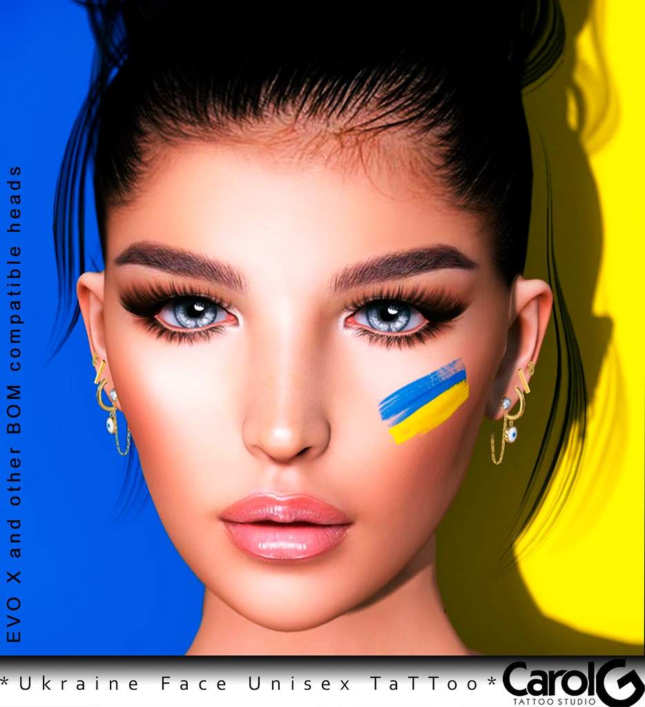 Ukraine Face Unisex TaTToo [CAROL G] Free!