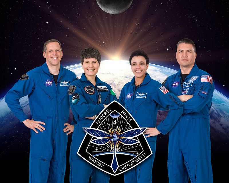 The official crew portrait of SpaceX Crew-4