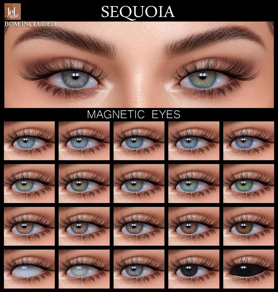 FATPACK::Sequoia::Magnetic eye set for lelutka Evo/X and BOM