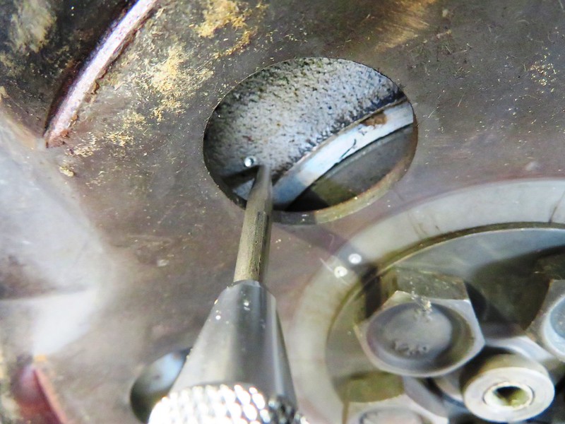 Using Spring Loaded Punch To Make Index Marks On Engine Block