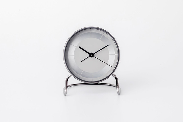 【Simple】Modern Desk Alarm Clock | Gray, Bronze, Silver - Clocks - Other Materials
