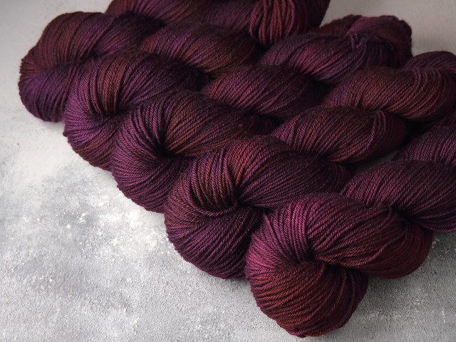 Dynamite DK pure British wool hand dyed yarn 100g – ‘Dancing in the Dark’ (purple)