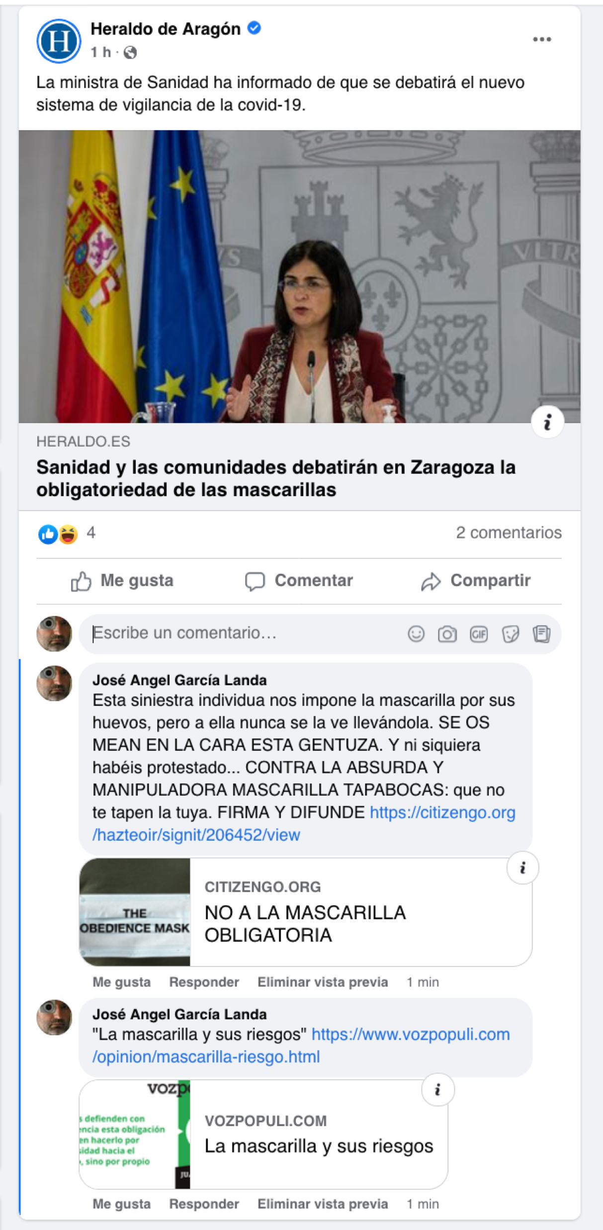 Debatirán en Zaragoza la obligatoriedad de las mascarillas