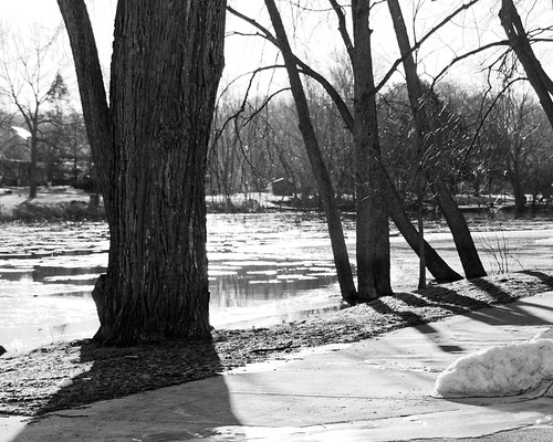 Ice on the Grand River by joeldinda, I headed out early in the morning a year ago to meet with my newly-referred physical therapists, whe