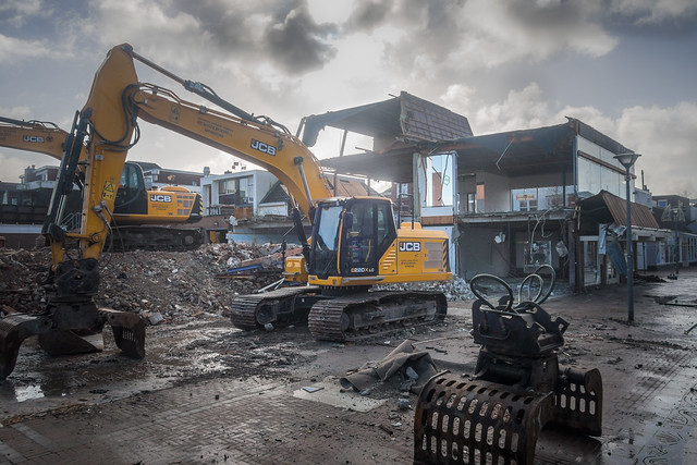 Demolition in the city centre