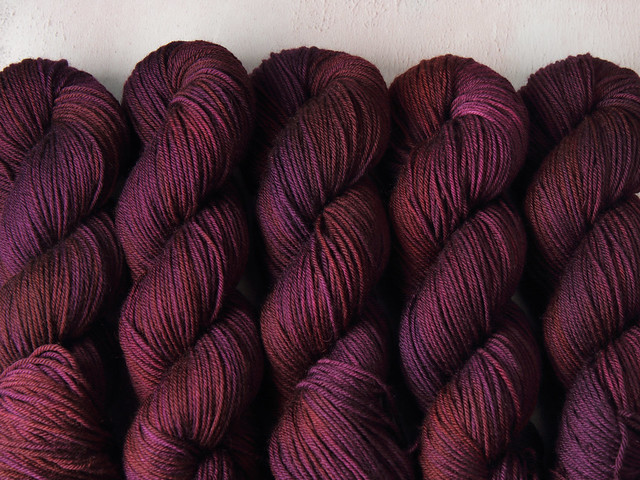 Dynamite DK pure British wool hand dyed yarn 100g – ‘Dancing in the Dark’ (purple)