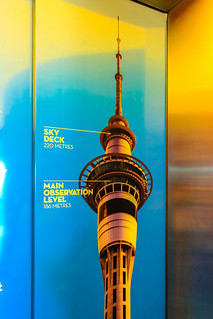 Auf dem Sky Tower in Auckland