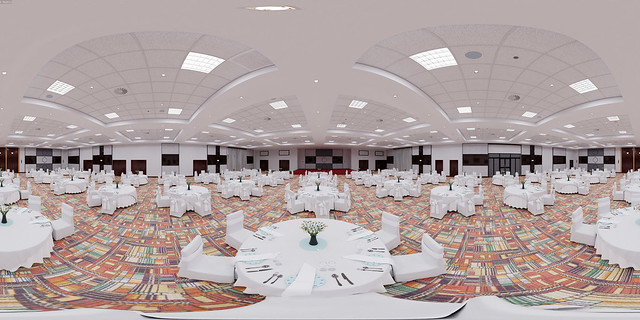 360 Panorama, Round Table Set-Up, Kigali Serena Ballroom.