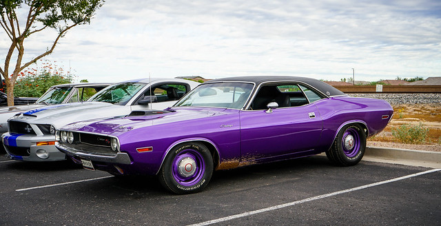 Purple Dodge Challenger R/T