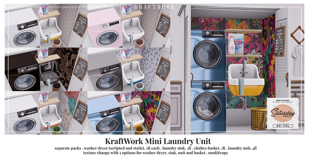 KraftWork Mini Laundry Unit Packs for The Saturday Sale