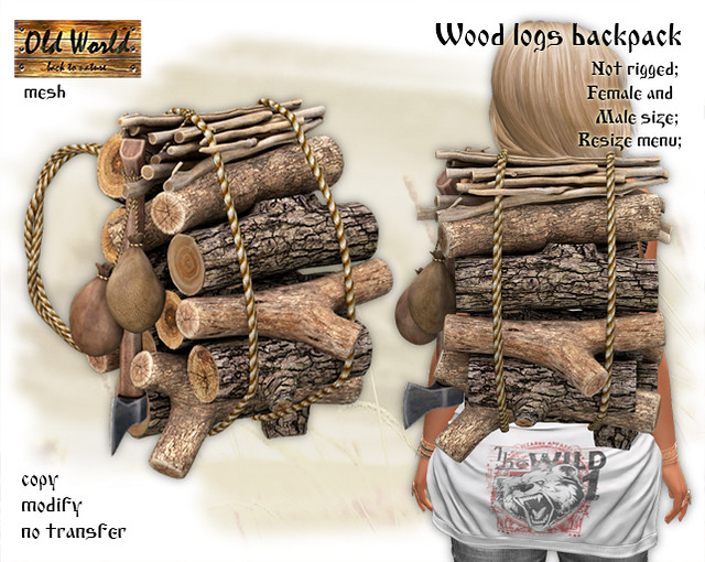OW Wood logs backpack