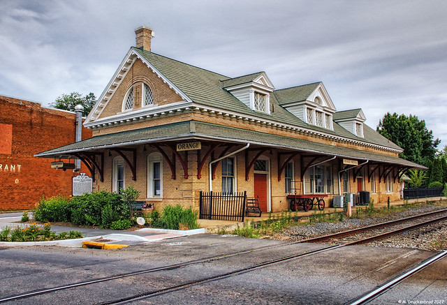 Restored train depot in Orange VA, now used as a Visitors Center