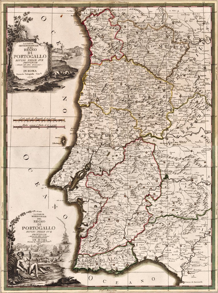 Giovanni Maria Cassini (1745-c.1824) - La parte meridionale del Regno di Portogal