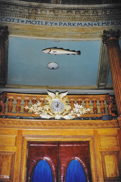 Boston Massachusetts - The Sacred Cod is a four-foot-eleven-inch (150 cm) carved-wood effigy of an Atlantic codfish, 