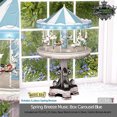 Swank & Co. Swank & Co. Spring Breeze Music Box Carousel Blue