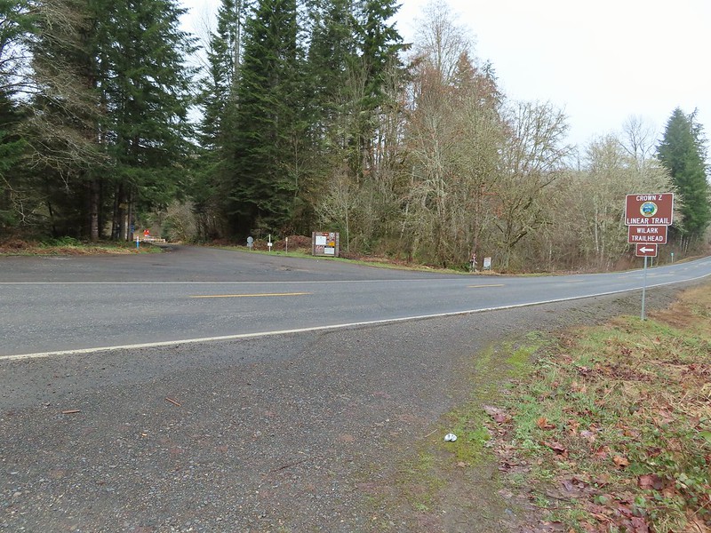 Vernonia-Scappoose Highway at the Wilark Trailhead