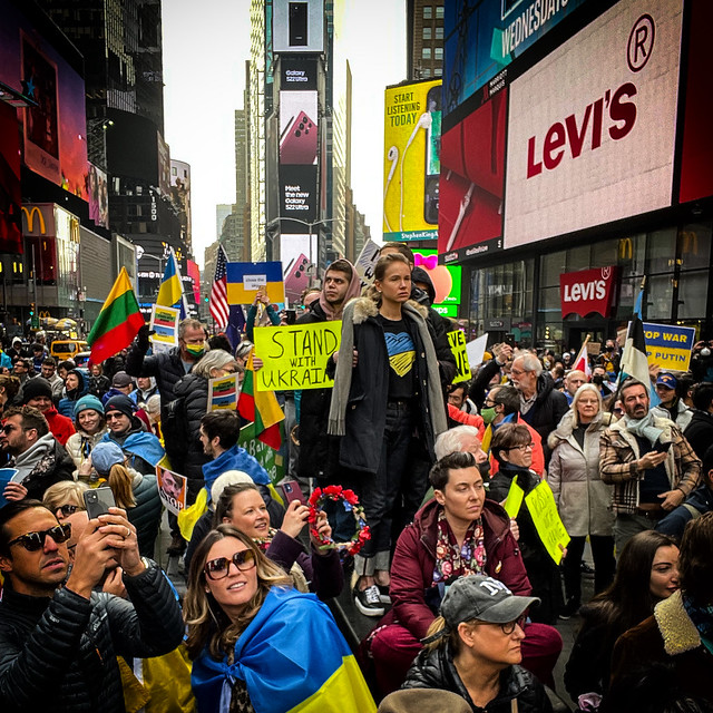 Times Square, NYC, Ukraine Protest