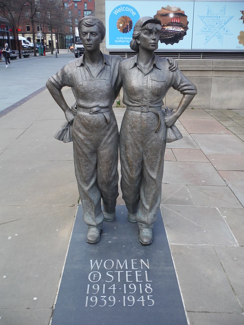 Women of Steel sculpture, Barker's Pool SWC City Walk 6 - City of Sheffield
