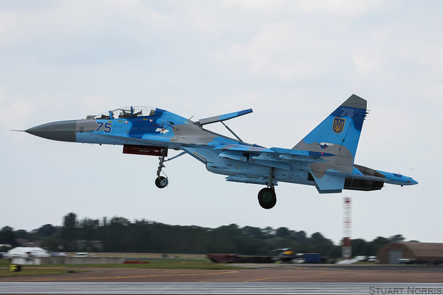 Sukhoi Su-27UB Flanker 75 Blue - Ukrainian Air Force