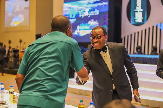 Dr. Adesina during his Official Visit to Nigeria -Winner of the Silverbird Man of the Year Award