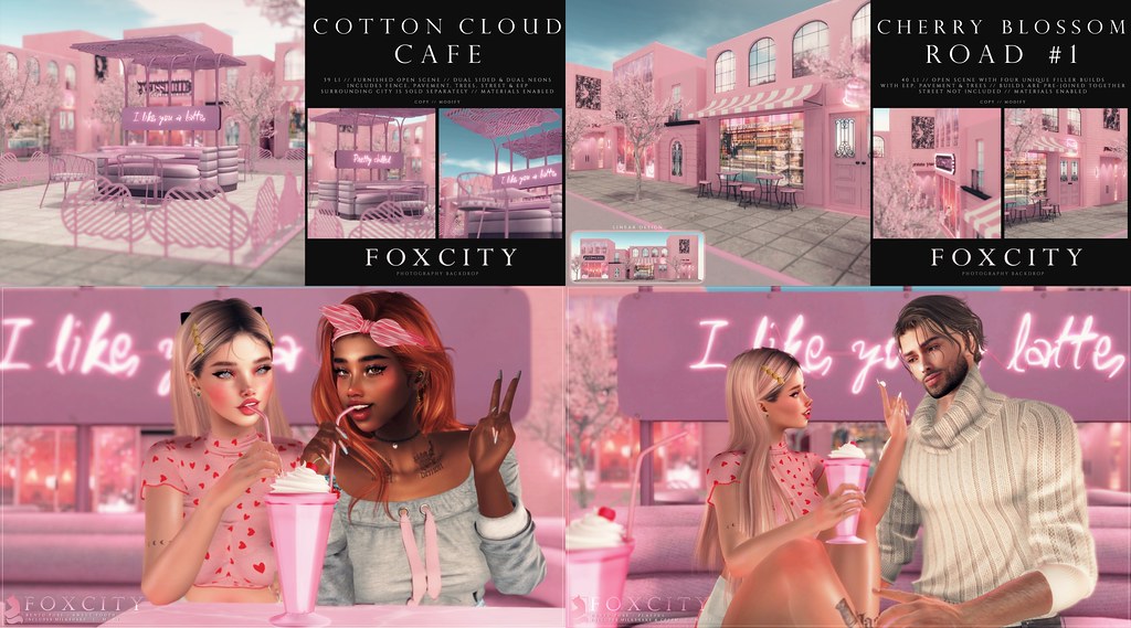 FOXCITY. Photo Booth - Cotton Cloud Cafe / Cherry Blossom Road / Sweet Tooth & Playful