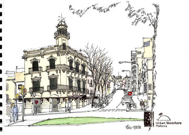 Hostal Cuba (1904) al carrer S. Magí. Palma. Mallorca
