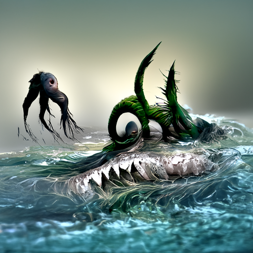 'a sea monster CGSociety' Disco Diffusion v5 Turbo Smooth