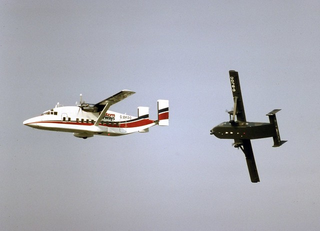 Shorts aerobatics at the Farnborough Airshow 1982