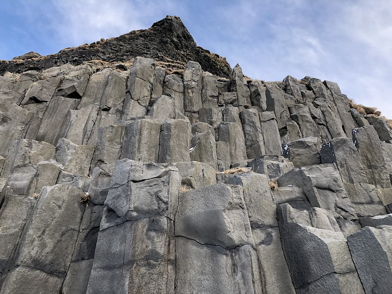 Reynisfjara's basalt columns are even more intimidating up close!