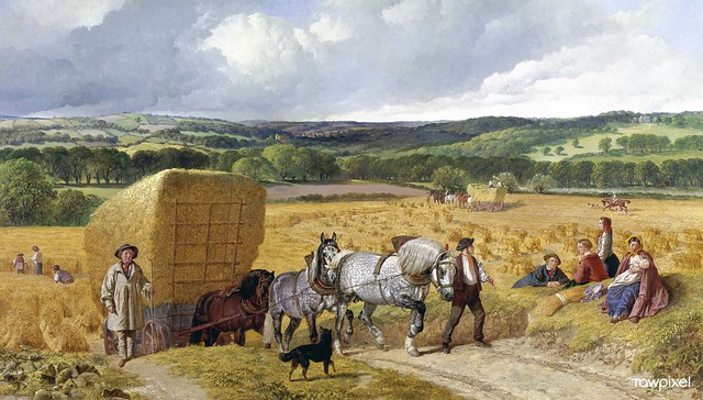 The Harvest (1857) painting in high resolution by John Frederick Herring. Original from Yale University Art Gallery. Digitally enhanced by rawpixel.