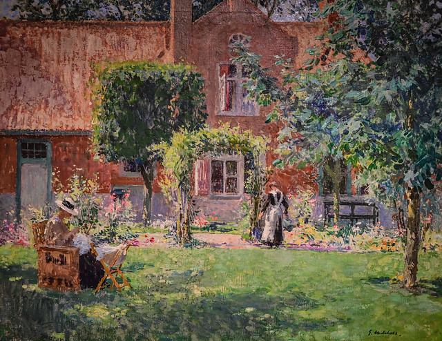 Gari Melchers - The Unpretentious Garden, 1915 at Telfair Museums Jepson Center for the Arts Savannah GA