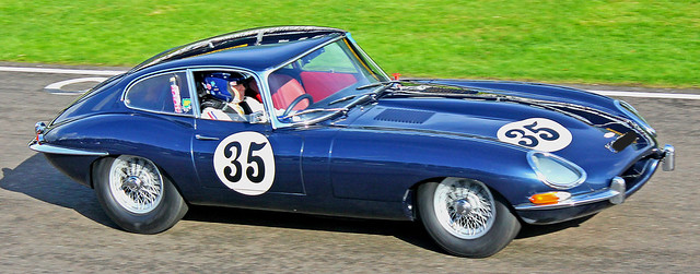 'Jaguar Profiles'    Classic E-Type sports/racecar,Goodwood 78th Members Meeting.